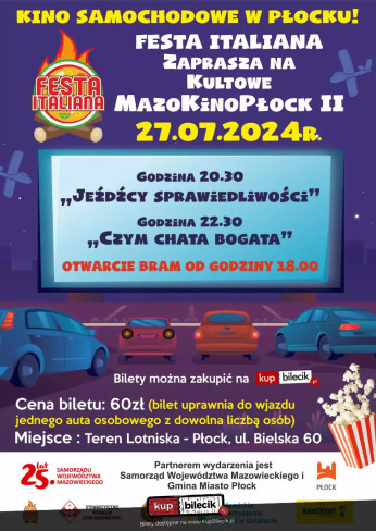 Płock Wydarzenie Film w kinie Kultowe Kino Samochodowe